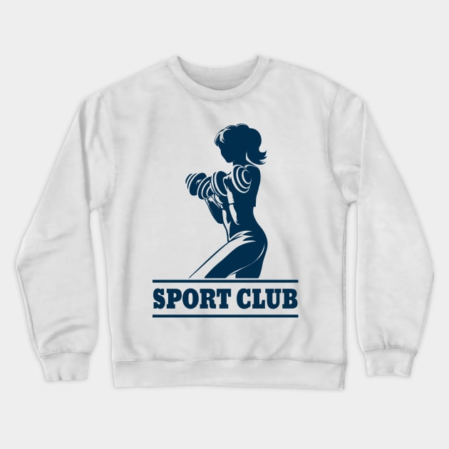 Athletic Sport Club Emblem Crewneck Sweatshirt by devaleta